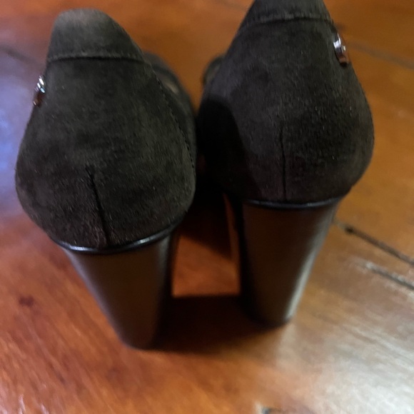 Calvin Klein brown suede lorrie high heel EUC y2k women’s 90s maryjane - Picture 4 of 6